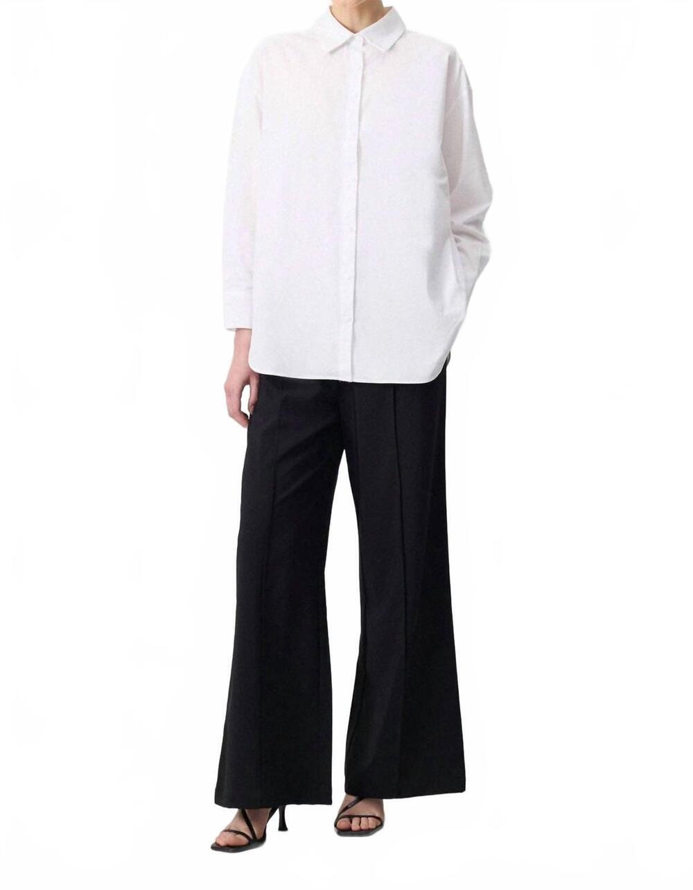 NEW TOUCHE PRIVE cotton oversize shirt in white